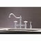 Kingston Brass KS3271PXBS Restoration 8" Bridge Kitchen Faucet W/ Sprayer, Chrome KS3271PXBS - alternate 2